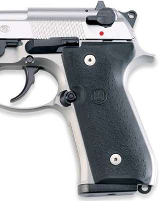Beretta 92/96 Black Rubber Grip Panels - Enhanced Shooting Performance