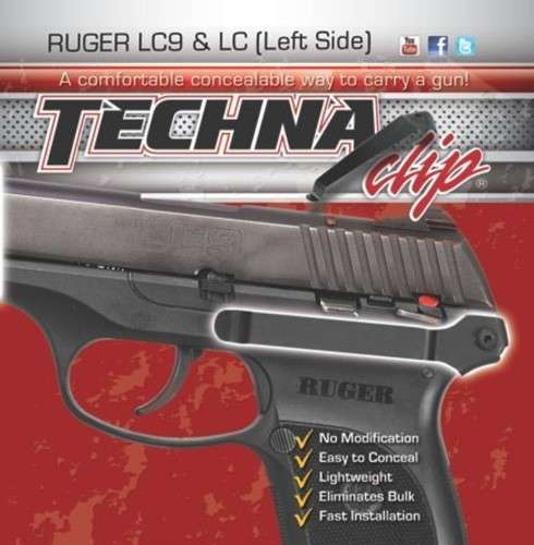 Techna Clip Handgun Retention for Ruger LC9/LC380 (Left)
