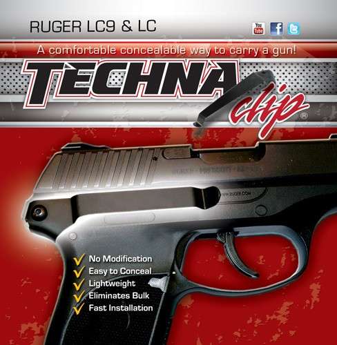 Techna Clip Ruger LC9/LC380 Right Handgun Retention