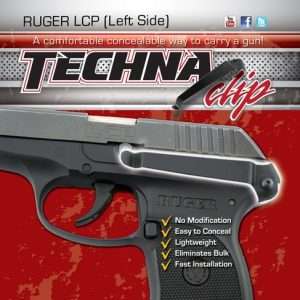 Techna Clip Handgun Retention for Ruger LCP - Left Side
