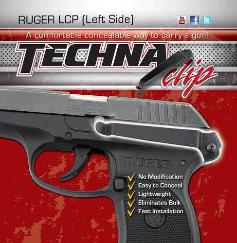 Techna Clip Handgun Retention for Ruger LCP - Left Side