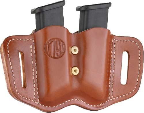 1791 Gunleather Brown Double Stack Mag Carrier