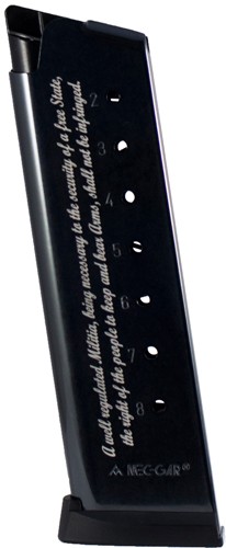 Mec-Gar Magazine 1911 Govt. .45 ACP 8RD BLUED 2ND AMENDMENT