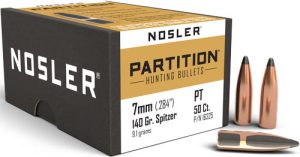 Nosler 7mm .284 140GR Partition 50CT Bullets
