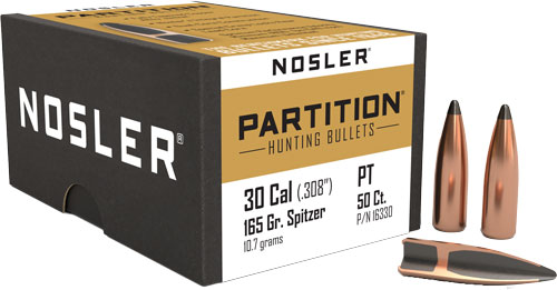 Nosler 30 Cal .308 165GR Partition 50CT Bullet