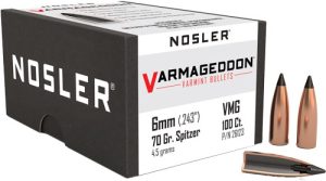Nosler 6mm .243 70GR Varmageddon Tipped Bullets
