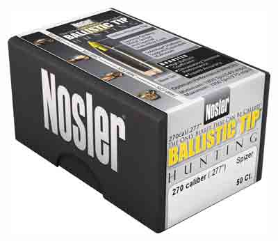 Nosler 270 Cal .277 140GR Ballistic Tip 50CT