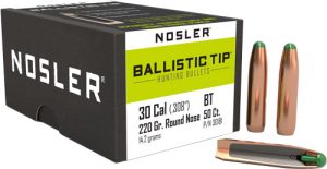 Nosler 30 Cal .308 220GR Ballistic Tip 50CT