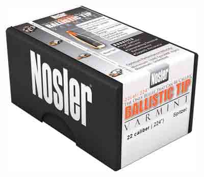 Nosler Bullets 22 Cal .224 - 55GR Ballistic Tip