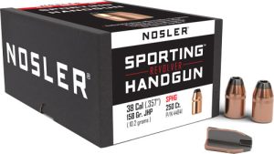 Nosler 38 Cal .357 158 Grain JHP 250CT Bullets