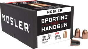 Nosler 9mm .355 115 Grain JHP 250CT Bullets