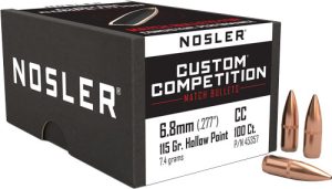 Nosler 6.8mm .277 115GR HP-BT Custom Competition