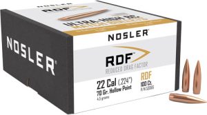 Nosler 22 Cal .224 70 Grain RDF HPBT