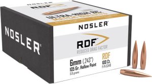 Nosler 6mm .243 Bullets 105GR RDF HPBT 100CT