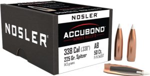 225GR AccuBond 50CT .338 Caliber Bullets