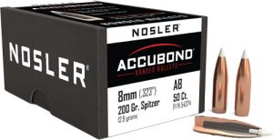 Nosler 8mm .323 Bullets 200GR AccuBond 50CT