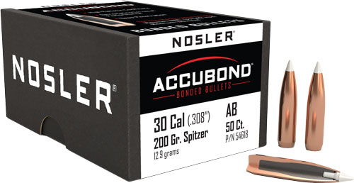 Nosler 30 Cal .308 200GR AccuBond Bullets