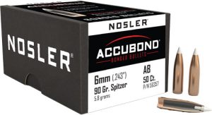 90 Grain AccuBond Boat Tail Spitzer Bullets