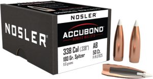 180GR AccuBond 50CT .338 Caliber Bullet Weight