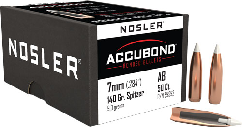 Nosler 7mm .284 140GR AccuBond Bullets 50CT