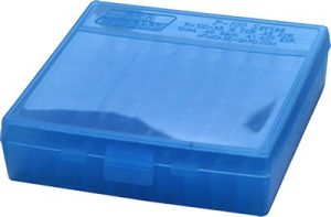 MTM Clear Blue Ammo Box 22LR - 100 Rounds
