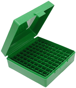 MTM Ammo Box 100-Rounds Green 44RM/41RM/45LC Storage Solution