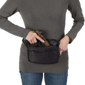 Black Micro Gun Pocket Backpack - US Peacekeeper Sidekick Pack