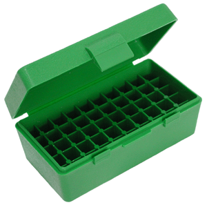 MTM Ammo Box 38/357 50-Rounds Green Flip Top Style