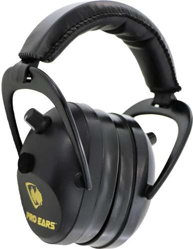 Pro Ears Gold II 26 Ear Muff - Black, Electronic, Padded Base