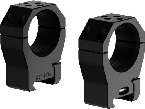 Audere Scope Rings PSR 30mm - Matte Black, Lightweight, Durable