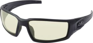 Howard Leight Hypershock Glasses Black Frame Amber Lens