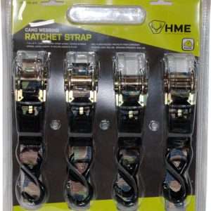 HME Ratchet Strap 1"x8' - Premium Strength Camo Strap 4PK