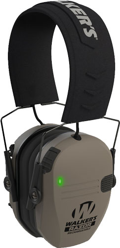 Walkers Muff Razor Digital Rechargeable FDE Lightweight Hearing Protection