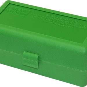 MTM Green Ammo Box - 50 Rounds, Flip Top Style