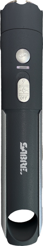 Sabre Stun Gun/Flashlight 1.720uC Black - Compact, Powerful, Portable