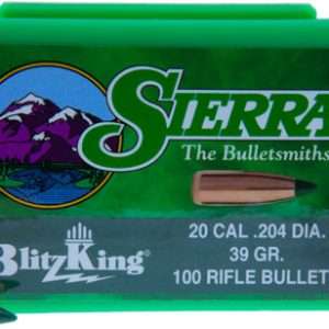 39GR BLITZKING 100CT .20 Cal .204 Bullets - Precision Ammo for Shooting & Reloading