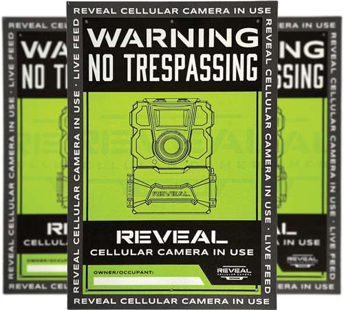 Tactacam Reveal No Trespassing Signs - 3 Pack