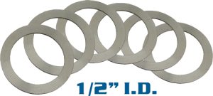 YHM Barrel Shim Set 1/2" I.D. - Set of 6 Precision Shims