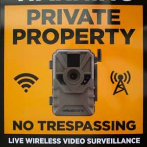 Muddy Live Wireless Video Surveillance Sign 8x12 Night Vision