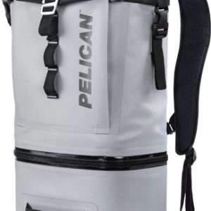 Pelican Grey Cooler Backpack - Durable, Lightweight, Leak-Resistant