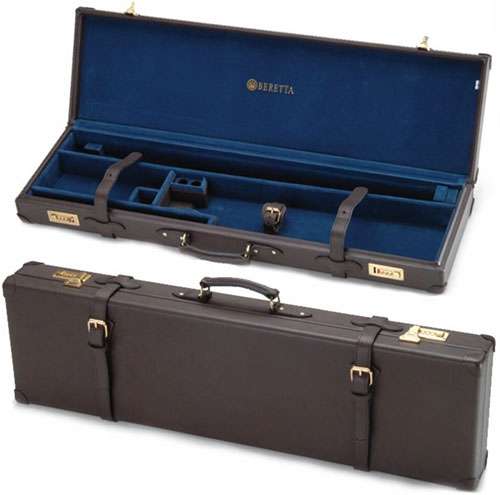 Beretta Brown Leather Shotgun Case - Premium Protection