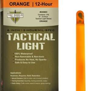 STICK 12 HOUR 6" ORANGE 10PK - Bright, Long-Lasting Survival Gear Lighting
