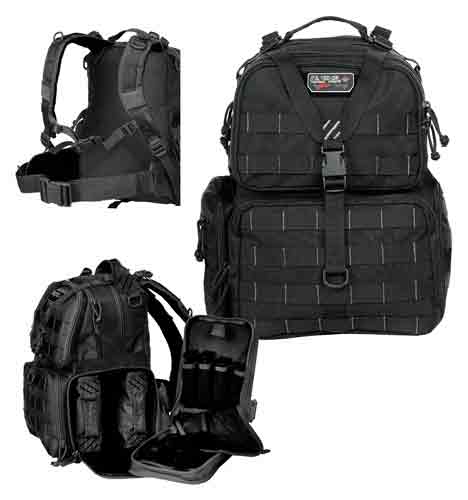 GPS Tactical Range Backpack Black Nylon Waist Strap