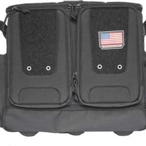 GPS Tactical Rolling Range Bag - Holds 10 Handguns, Black Nylon