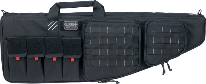 GPS Tactical AR Case 35" Black with Handgun Holder, 35" Length, Black Color