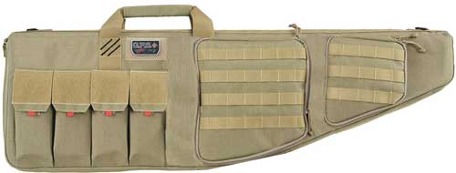 GPS Tactical AR Case 42" Tan with External Handgun Holder