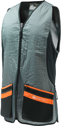 Beretta Men's S.Pigeon Vest in Medium Grey/Orange - Premium Quality Shooting Gear
