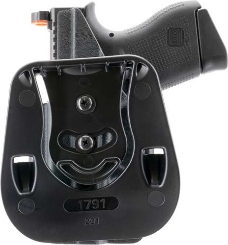1791 Kydex OWB Paddle Holster for Glock 43/43X - Black