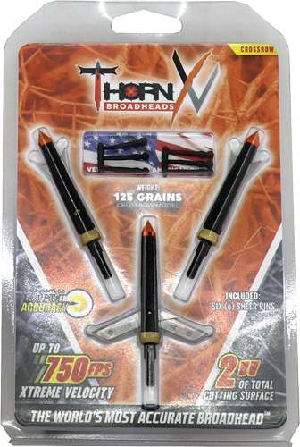 Thorn Broadheads XV Crossbow 125GR 2-Blade 2" Cut 3PK