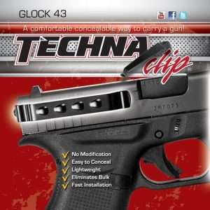 Glock 43 Right/Left Clip - Enhanced Firearm Retention